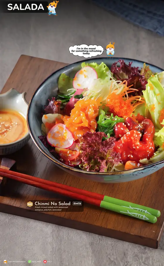 Sushi Hiro menu, page 8 — Salada · Salads