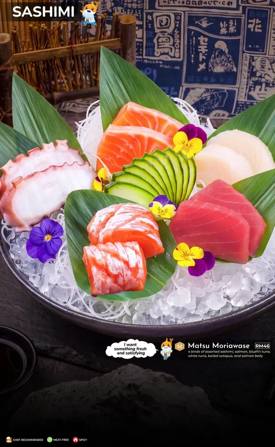 Sushi Hiro menu, page 10 — Sashimi · Fresh Raw Fish