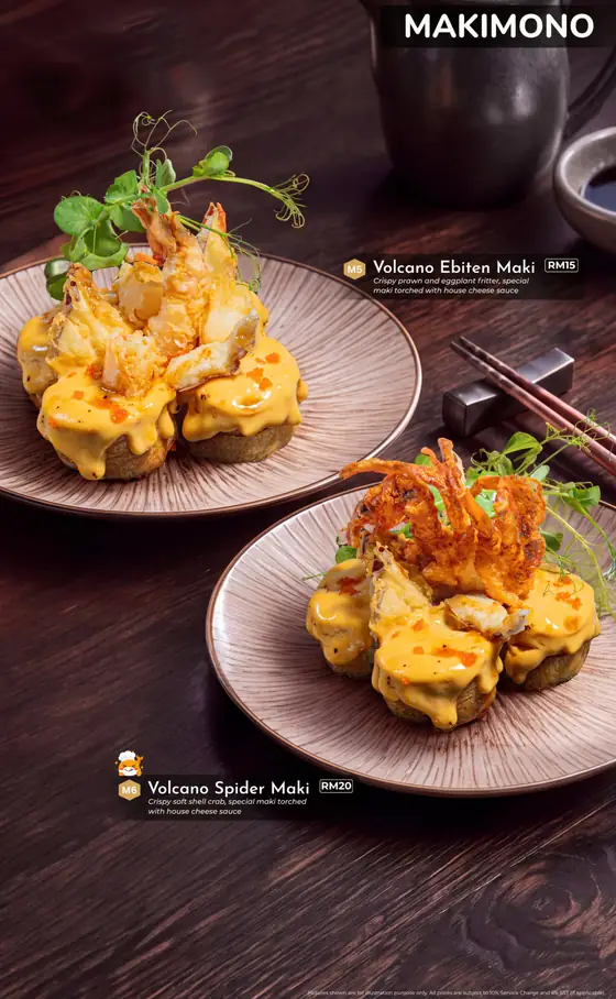 Sushi Hiro menu, page 13 — Signature Makimono · Sushi Rolls