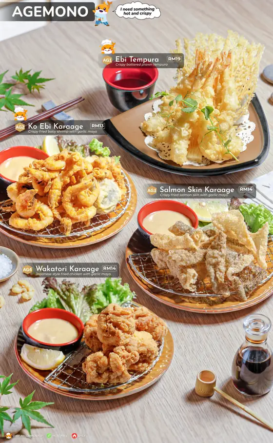 Sushi Hiro menu, page 20 — Agemono · Fried & Tempura