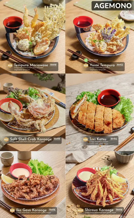 Sushi Hiro menu, page 21 — Agemono · Fried & Tempura