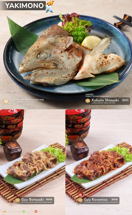 Sushi Hiro menu, page 22 — Yakimono · Grilled