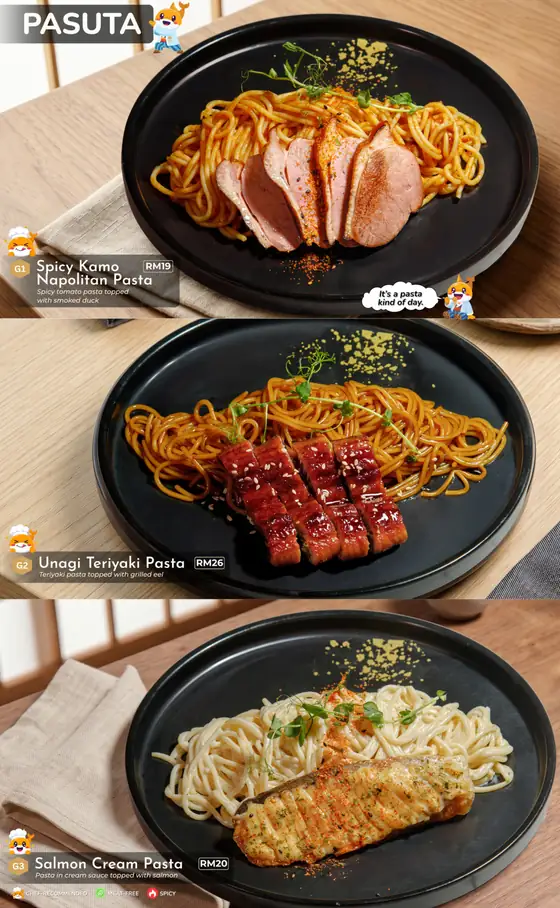 Sushi Hiro menu, page 26 — Pasuta · Japanese-Style Pasta