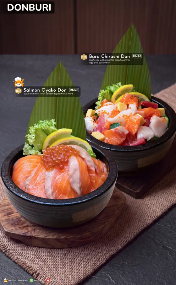 Sushi Hiro menu, page 32 — Donburi · Rice Bowls