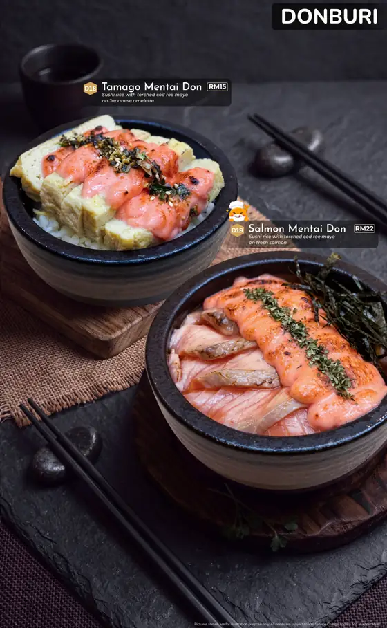 Sushi Hiro menu, page 33 — Donburi · Rice Bowls