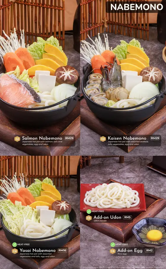 Sushi Hiro menu, page 39 — Nabemono · Hot Pots