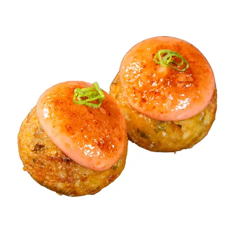 Tako Mentai Yaki — Octopus balls torched with cod roe mayonnaise