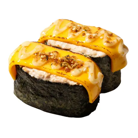 Tuna Mayo Cheese Gunkan — Tuna salad with cheese