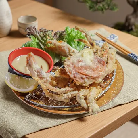 Soft Shell Crab Karaage — Crispy fried soft shell crab with garlic mayo