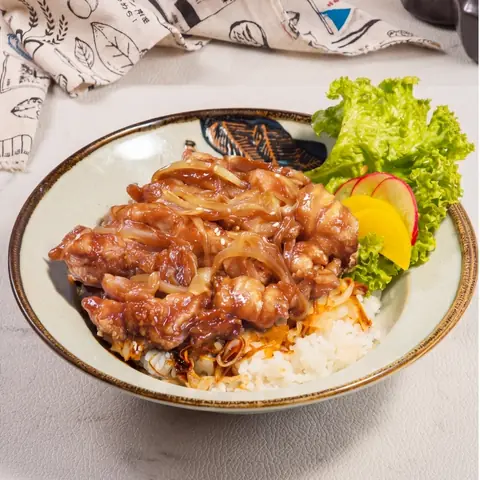 Chicken Teriyaki Don — Steamed Japanese rice with pan-fried chicken teriyaki