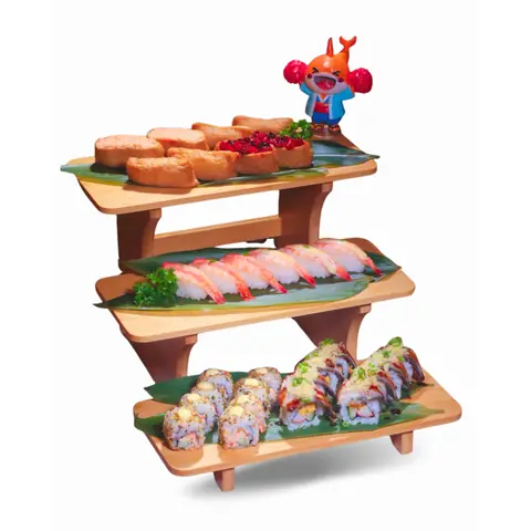 Hana Platter — Kani Cheese Maki, Inari Sushi, Unagi Roll, Chuka Idako Inari Sushi, Salmon Mayo Inari Sushi, Ebi Shiok Sushi and Ebi Mentai Sushi