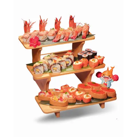Shogun Platter — Chirashi Inari, Unagi Roll, Inari Ebiko, Mini Hana Ikura, Hotate Mentai, Ebi King Sushi and Salmon Mini Maki