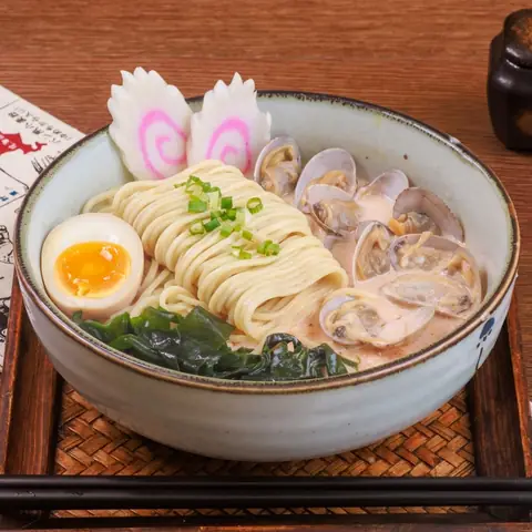 Asari Ramen — Spicy prawn-infused broth with Japanese short neck clams