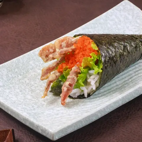 Soft Shell Crab Temaki — Hand roll with fried soft shell crab