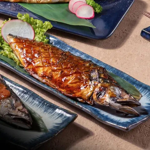 Saba Teriyaki — Grilled mackerel glazed with teriyaki sauce