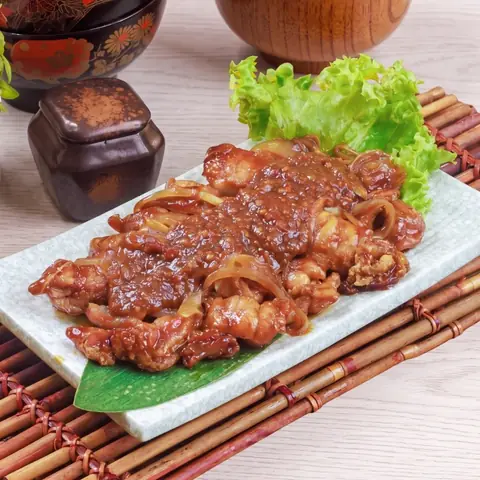 Chicken Karamiso — Pan-fried chicken with spicy miso sauce