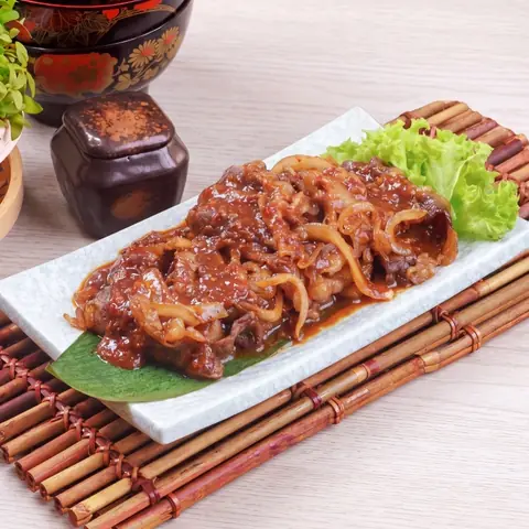 Gyu Karamiso — Stir-fried Aussie beef with spicy miso sauce