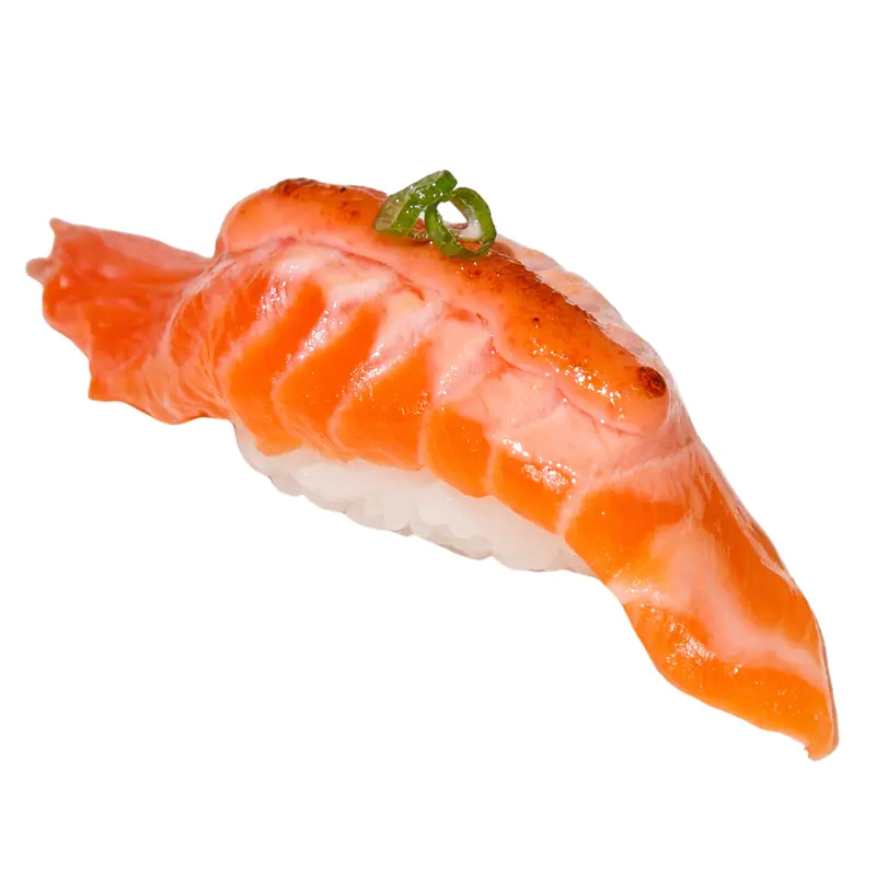 Salmon Mentai Sushi: torched salmon with cod roe mayonnaise