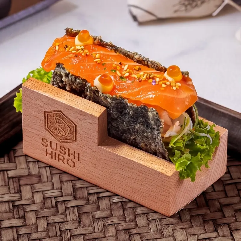 Salmon Ikura Taco Temaki